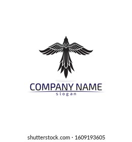 Falcon Wings Logo Template vector icon logo design