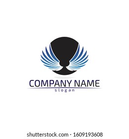 Falcon Wings Logo Template vector icon logo design