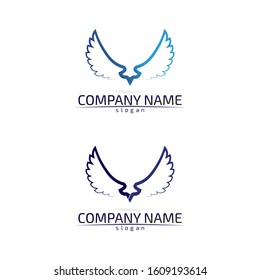 Falcon Wings Logo Template vector icon logo design