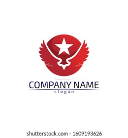 Falcon Wings Logo Template vector icon logo design