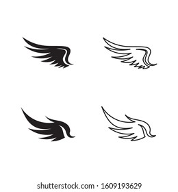 Falcon Wings Logo Template vector icon logo design