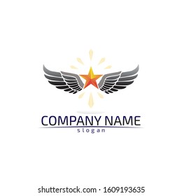 Falcon Wings Logo Template vector icon logo design
