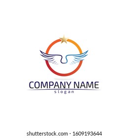 Falcon Wings Logo Template vector icon logo design