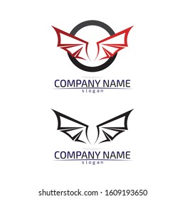 Falcon Wings Logo Template vector icon logo design
