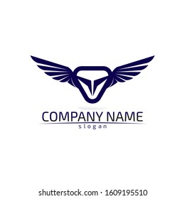 Falcon Wings Logo Template vector icon logo design