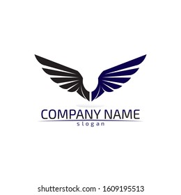 Falcon Wings Logo Template vector icon logo design