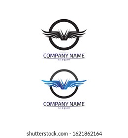 Falcon Wings Logo Template vector icon logo design