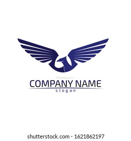 Falcon Wings Logo Template vector icon logo design