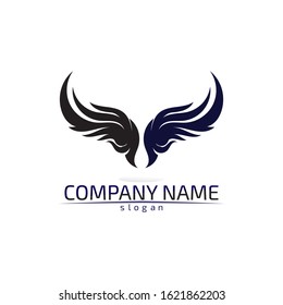 Falcon Wings Logo Template vector icon logo design