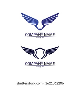 Falcon Wings Logo Template vector icon logo design