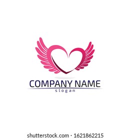 Falcon Wings Logo Template vector icon logo design