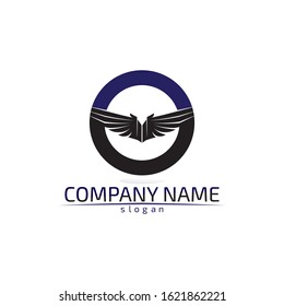 Falcon Wings Logo Template vector icon logo design