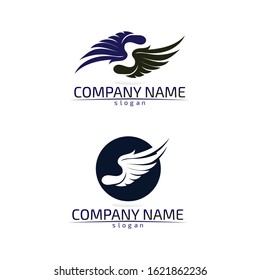 Falcon Wings Logo Template vector icon logo design