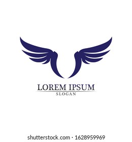 Falcon Wings Logo Template vector icon logo design