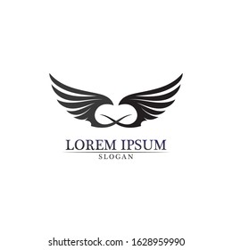 Falcon Wings Logo Template vector icon logo design