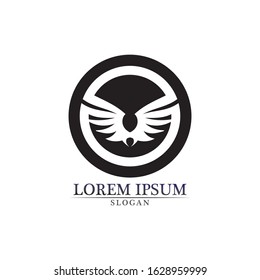 Falcon Wings Logo Template vector icon logo design