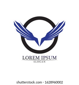 Falcon Wings Logo Template vector icon logo design