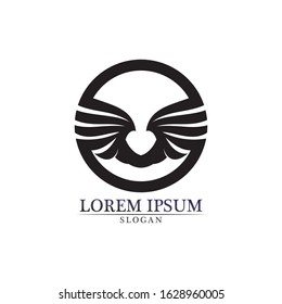 Falcon Wings Logo Template vector icon logo design