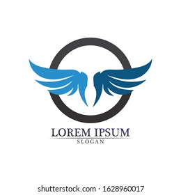 Falcon Wings Logo Template vector icon logo design
