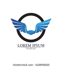 Falcon Wings Logo Template vector icon logo design