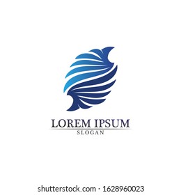 Falcon Wings Logo Template vector icon logo design