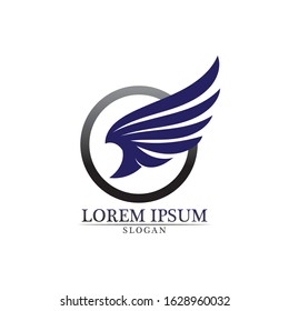 Falcon Wings Logo Template vector icon logo design