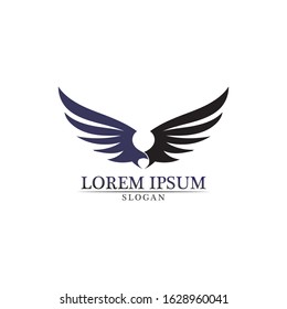 Falcon Wings Logo Template vector icon logo design