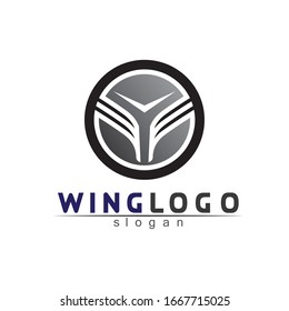 Falcon Wings Logo Template vector icon logo design