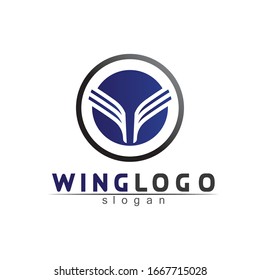 Falcon Wings Logo Template vector icon logo design