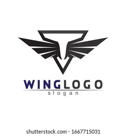 Falcon Wings Logo Template vector icon logo design