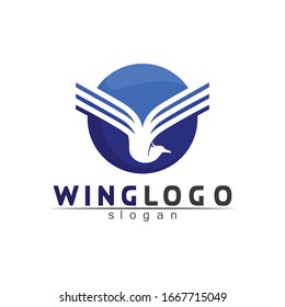 Falcon Wings Logo Template vector icon logo design