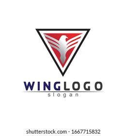 Falcon Wings Logo Template vector icon logo design