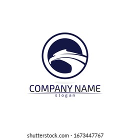 Falcon Wings Logo Template vector icon logo design