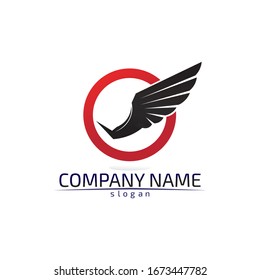 Falcon Wings Logo Template vector icon logo design