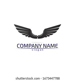 Falcon Wings Logo Template vector icon logo design