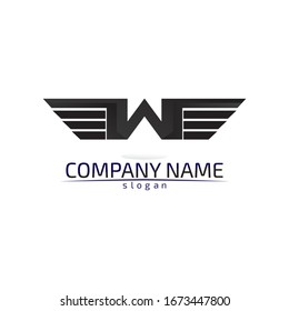Falcon Wings Logo Template vector icon logo design