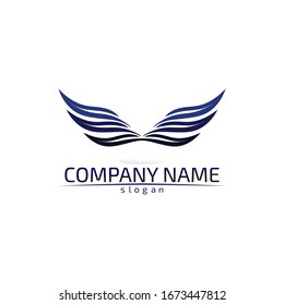 Falcon Wings Logo Template vector icon logo design