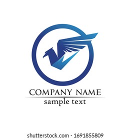 Falcon Wings Logo Template vector icon logo design