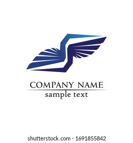Falcon Wings Logo Template vector icon logo design