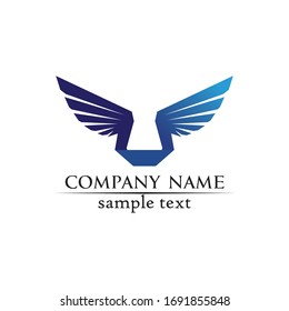 Falcon Wings Logo Template vector icon logo design