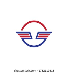 Alas de halcón, plantilla de logotipo diseño de ilustración vectorial