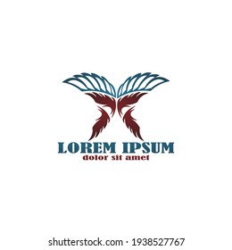 Falcon Wings Logo Template vector icon logo design