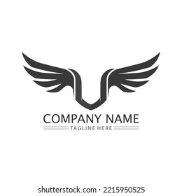 Falcon wings Logo Template vector illustration design