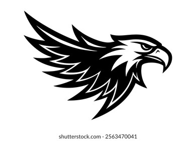 falcon  wings  speed  mascot logo art vector illustration 