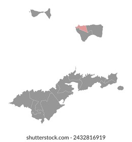 Faleasao County map, administrative division of American Samoa. Vector illustration.