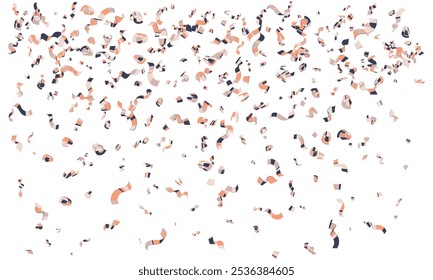 Faling confetti for festival background, birthday party invitation, carnival celebrate, glamour concert. Shiny colourful flying particle. Magic mosaic effect, romantic ceremony vibrant ornament.