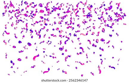 Faling confetti for festival background, birthday party invitation, carnival celebrate, glamour concert. Shiny colourful flying particle. Magic mosaic effect, romantic ceremony vibrant ornament.