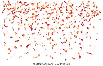 Faling confetti for festival background, birthday party invitation, carnival celebrate, glamour concert. Shiny colourful flying particle. Magic mosaic effect, romantic ceremony vibrant ornament.