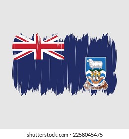 Ilustración del vector de pincel de bandera de Falkland