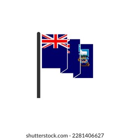 Falkland Island flags icon set, Falkland Island independence day icon set vector sign symbol